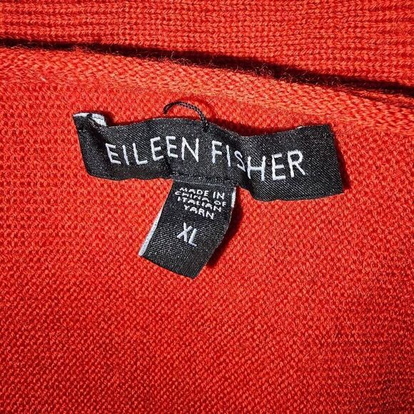 Eileen Fisher Womens Red Wool Blend Tunic Sweater XL - Picture 3 of 3